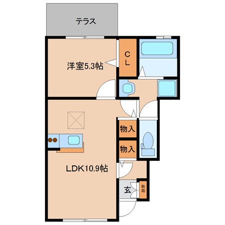 大和高田駅 徒歩13分 1階の物件間取画像